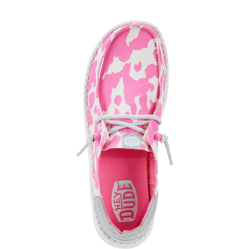 Wendy Funk Cowgirl Bling - Pink Cow/Silver - 6