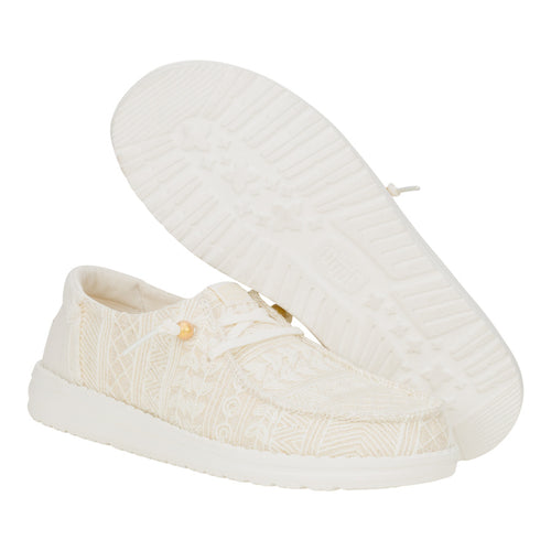 Wendy Crochet Lace - White/Gold - 4