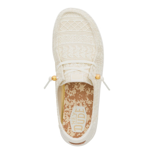 Wendy Crochet Lace - White/Gold - 7