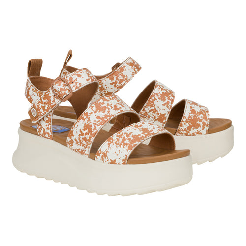 Delray Buckle Animal - Tan/White - 2