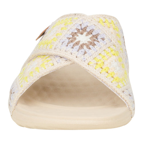 Christi Slide Cottage Crochet - Egret/Lavender/Multi - 5