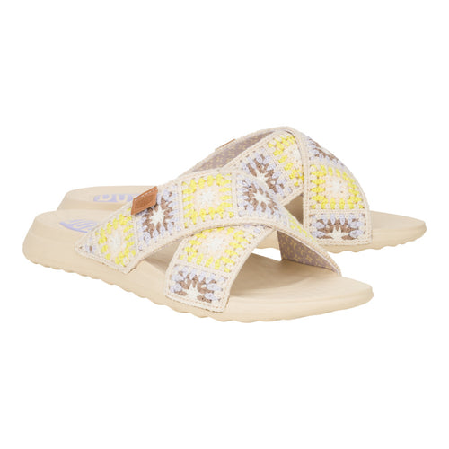 Christi Slide Cottage Crochet - Egret/Lavender/Multi - 3