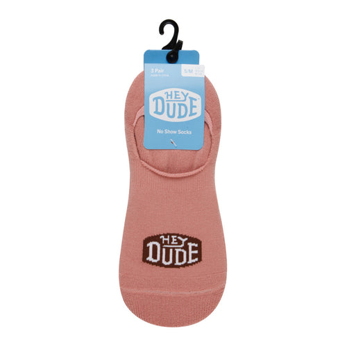 HEYDUDE No Show Sock 3 Pack - Ash - 3