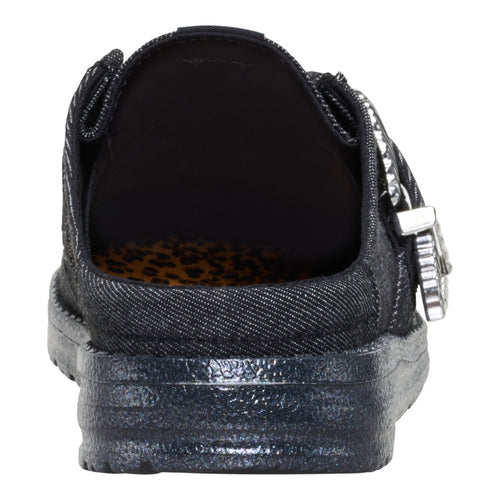 Wendy Slip Buckle Denim - Black/Black - 5
