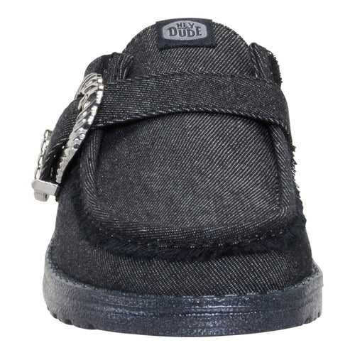 Wendy Slip Buckle Denim - Black/Black - 4