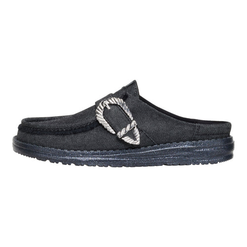 Wendy Slip Buckle Denim - Black/Black - 1