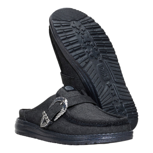Wendy Slip Buckle Denim - Black/Black - 3