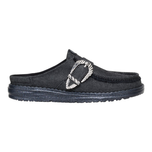 Wendy Slip Buckle Denim - Black/Black - 8