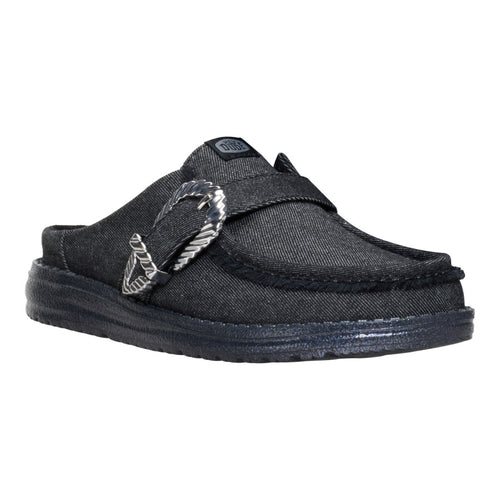 Wendy Slip Buckle Denim - Black/Black - 7
