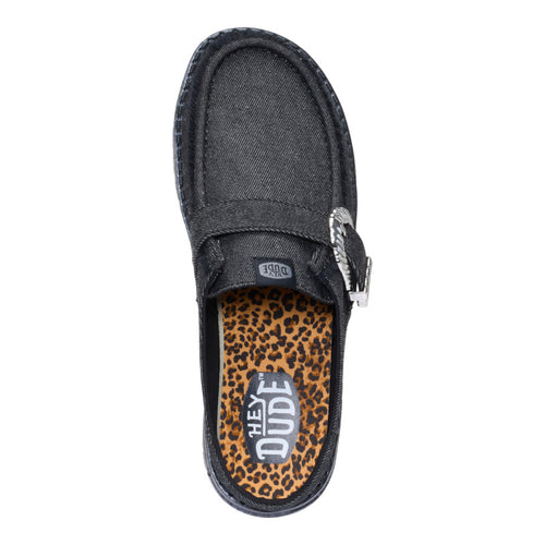 Wendy Slip Buckle Denim - Black/Black - 6