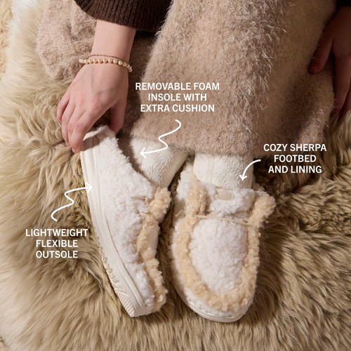 Wendy Slipper - Egret/Wood Ash - 2