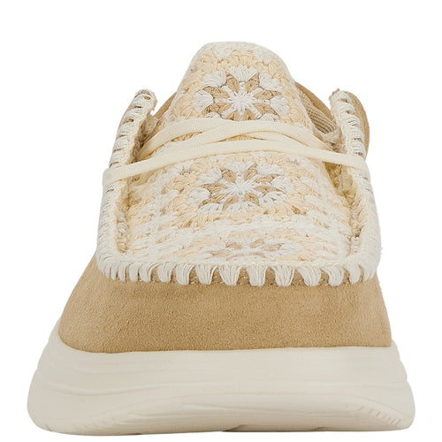 Wendy Comf Suede Crochet - Irish Cream/Multi - 5
