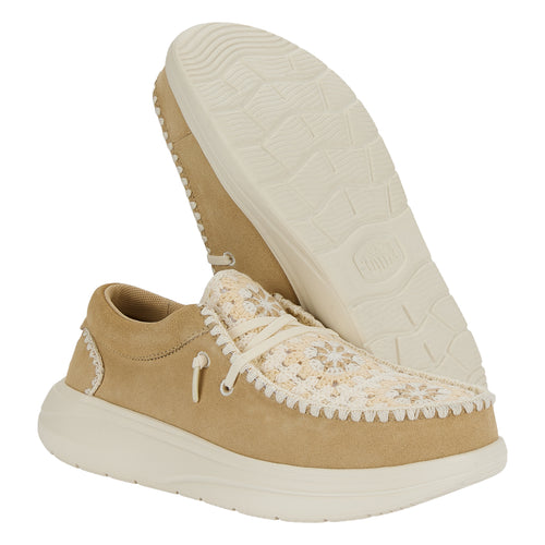 Wendy Comf Suede Crochet - Irish Cream/Multi - 4