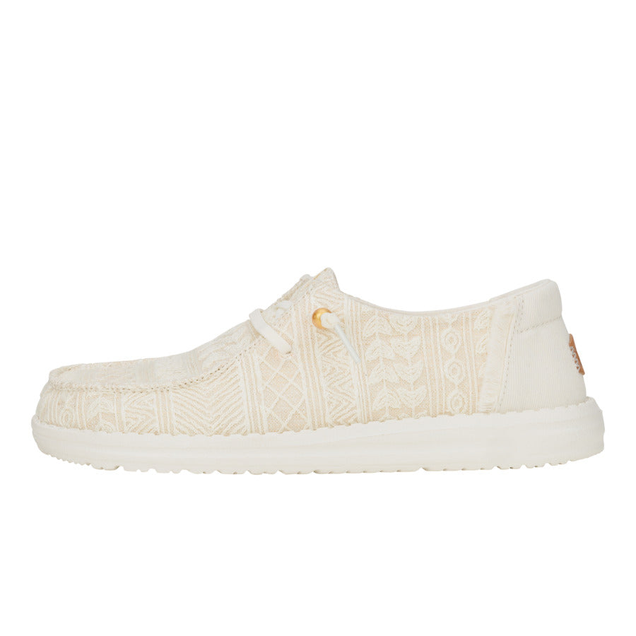 Wendy Crochet Lace - White/Gold - 1