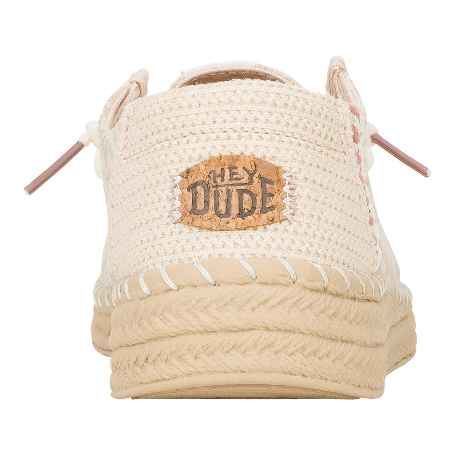 Wendy Espadrille Retro Palm - Pale Pink/White
