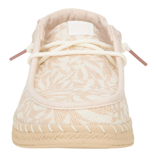 Wendy Espadrille Retro Palm - Pale Pink/White