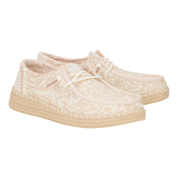 Wendy Espadrille Retro Palm - Pale Pink/White