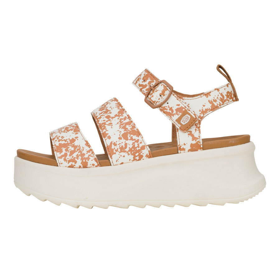 Delray Buckle Animal - Tan/White - 1
