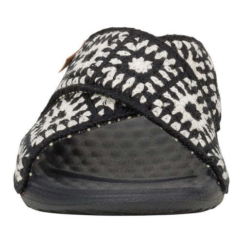 Christi Slide Cottage Crochet - Black/White - 4