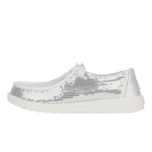 Wendy Disco Sequin - SIlver/White