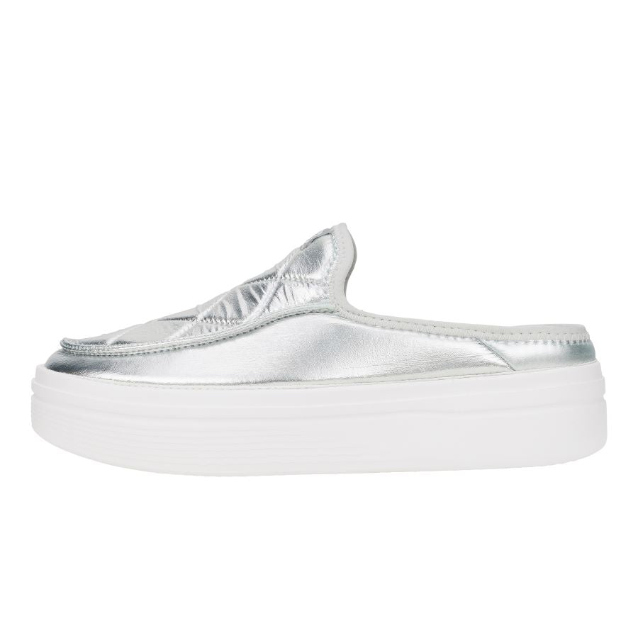 Austin Lift Metallic Puffer - Silver/White - 1