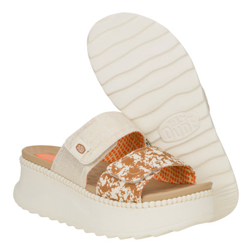 Delray Slide Animal Shimmer - Tan/Multi 