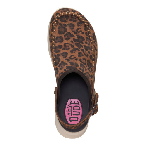 Delray Clog Suede - Brown Leopard - 7