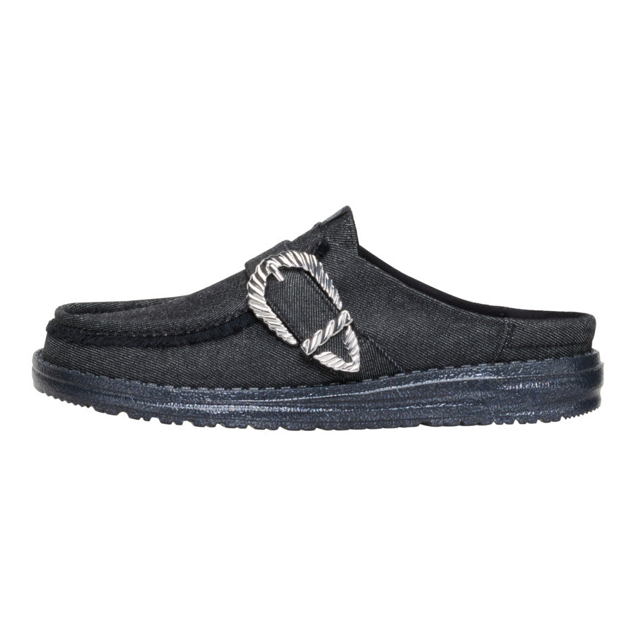 Wendy Slip Buckle Denim - Black/Black - 1