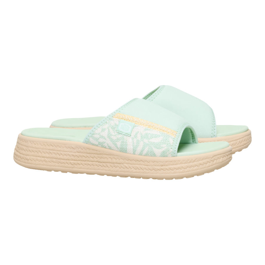 Tide Espadrille Slide - Celadon Green/Multi