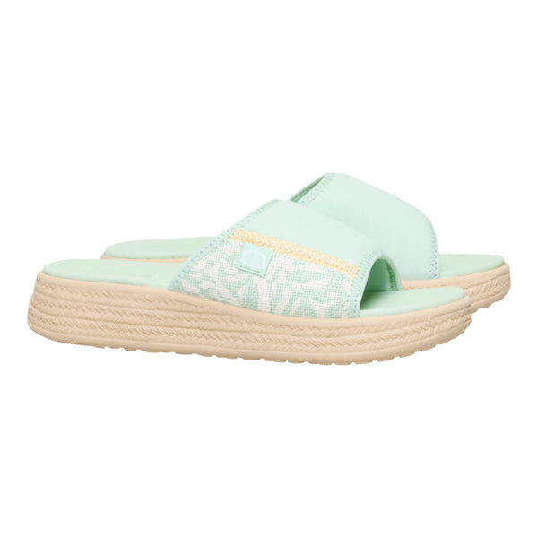 Tide Espadrille Slide - Celadon Green/Multi