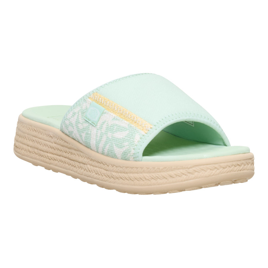 Tide Espadrille Slide - Celadon Green/Multi