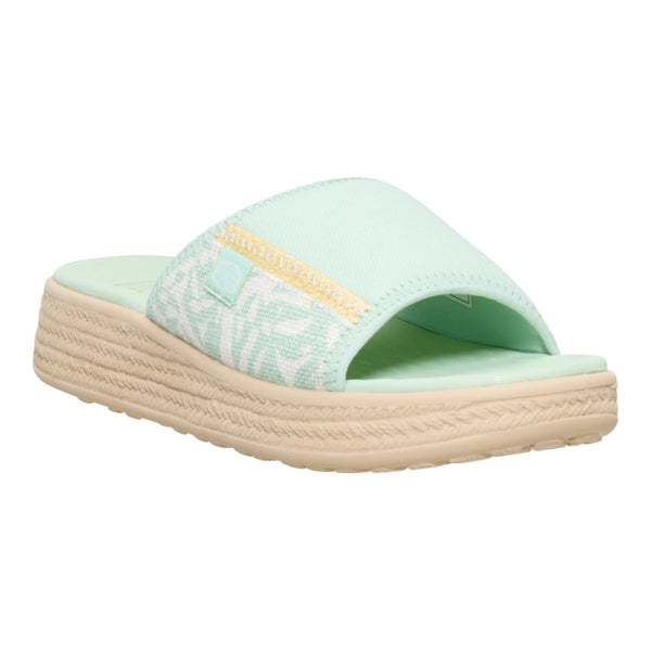 Tide Espadrille Slide - Celadon Green/Multi