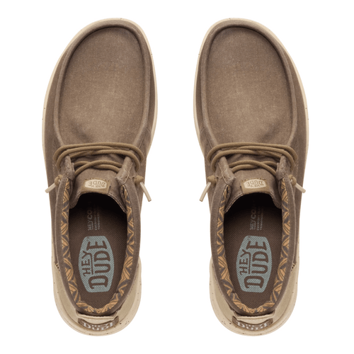 Wally Mid Gripr Stretch Canvas - Teak Brown/Multi - 6