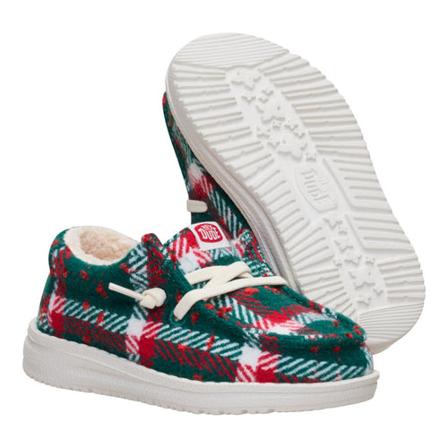 Wally Toddler Confetti Plaid Cozy - Red/Green/Multi - 3