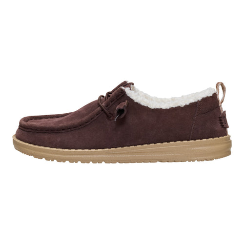 Wendy Suede Shearling - Dark Brown - 1
