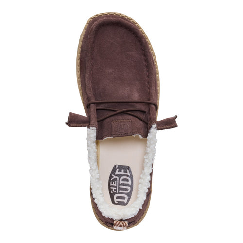 Wendy Suede Shearling - Dark Brown - 6
