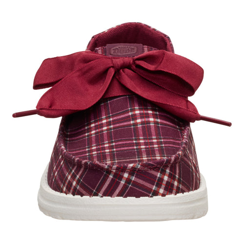 Wendy Holiday Bow - Red Plaid/Burgundy - 5