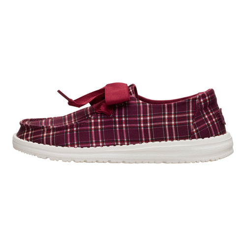 Wendy Holiday Bow - Red Plaid/Burgundy - 1