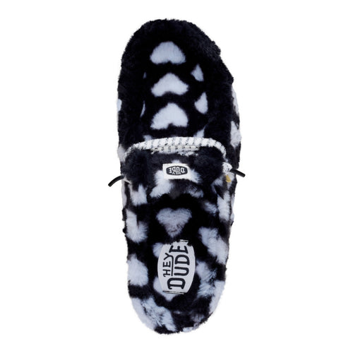 Wendy Slipper Hearts - Black/White - 6