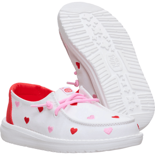 Wendy Youth Embroidered Hearts - White/Multi - 3